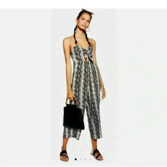 BNWT Topshop snake print  jumpsuit size 8-10/M - Picture 2 of 6